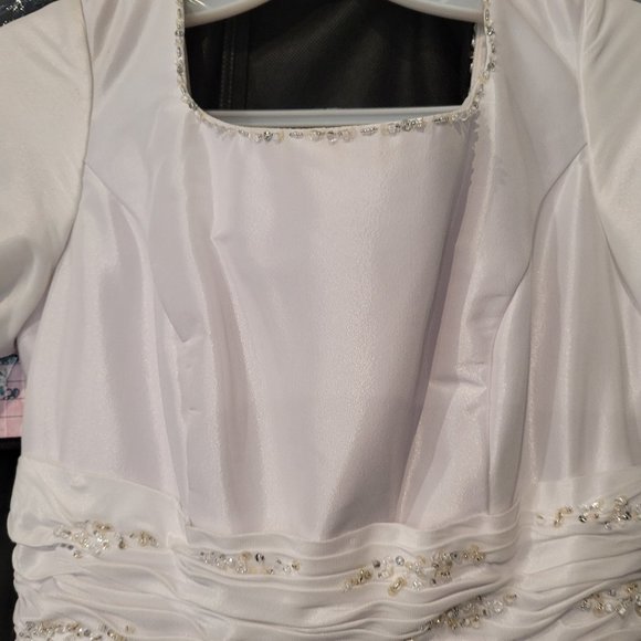 Wedding Dress - Princess, White, Taffeta, Size 6 - Picture 3 of 8